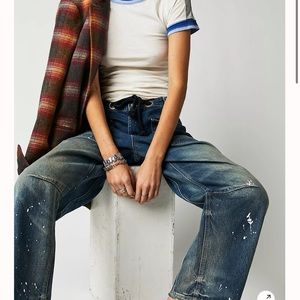 Free People ringer t shirt